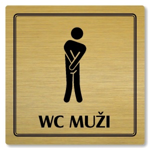 WC muži, 148x148mm, zlatá, Utah